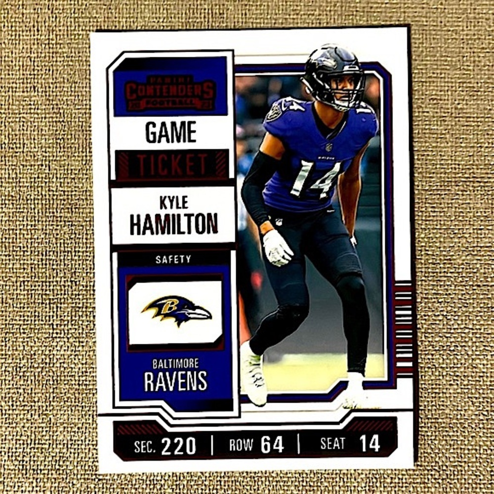 Kyle Hamilton 2023 Panini Contenders Red Foil Baltimore Ravens NFL Football Card